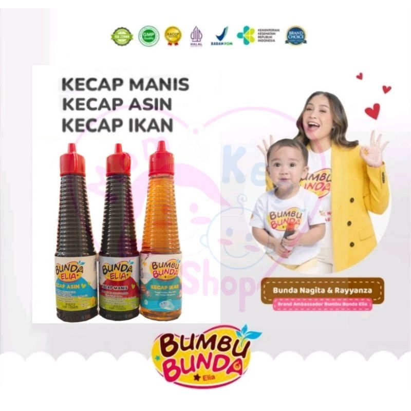 

Bumbu Bunda Elia Kecap Non SMG All Variant / Kecap MPASI Untuk Anak Dan Bayi