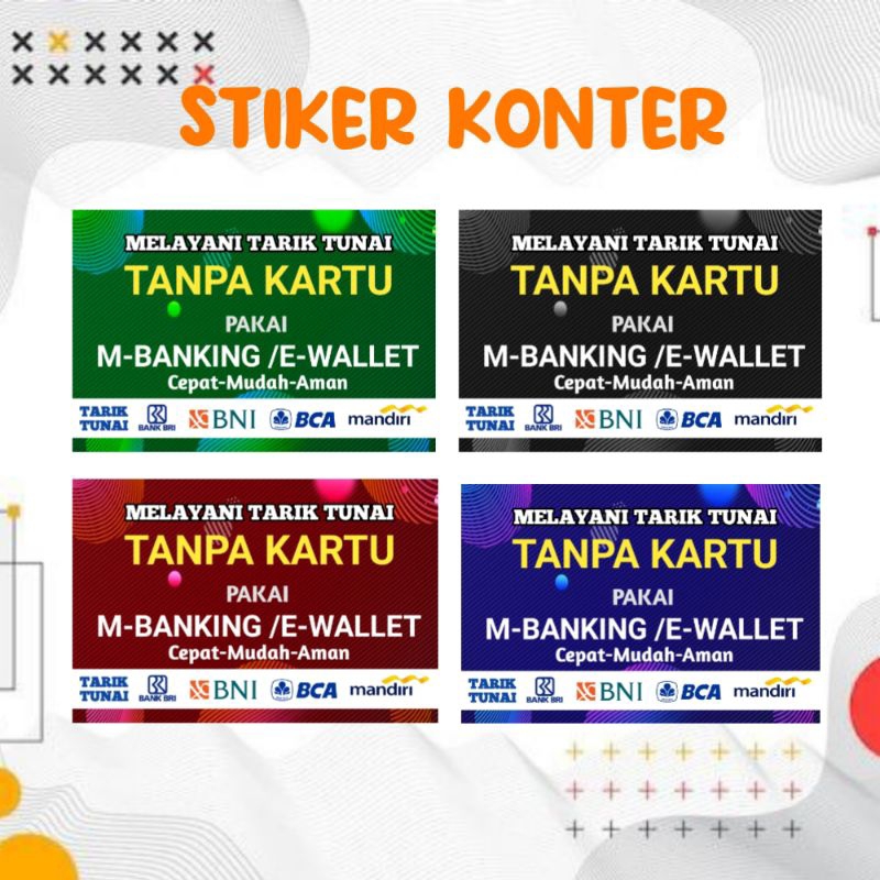 

STIKER VINYL KONTER TARIK DANA TANPA KARTU