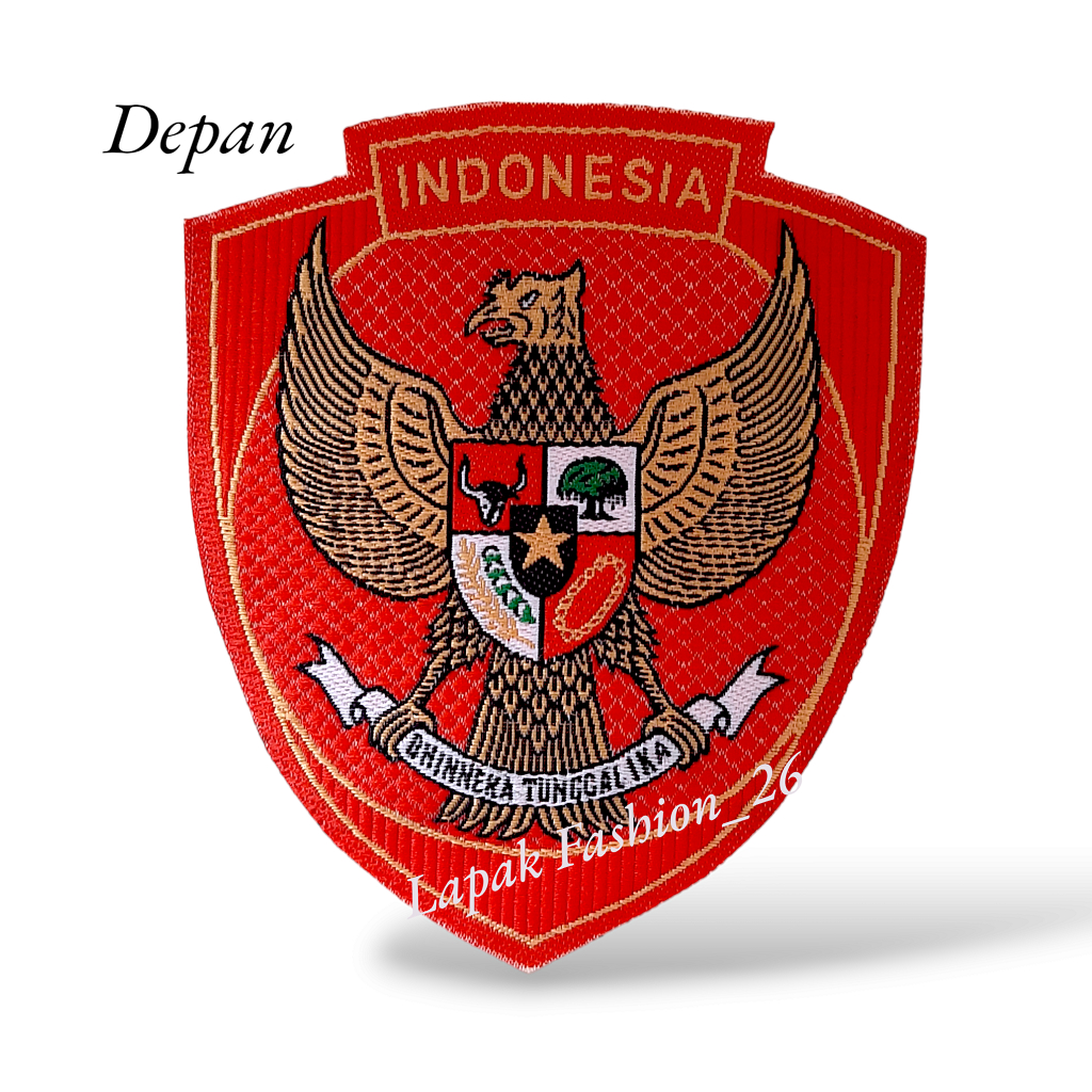 Logo Patch Woven / Emblem Club Bola Timnas Garuda Merah
