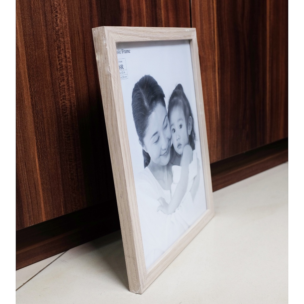 Frame Foto Kayu ALTO 8R + Kaca Ukuran (20x30cm) | Frame Foto Dekorasi Rumah