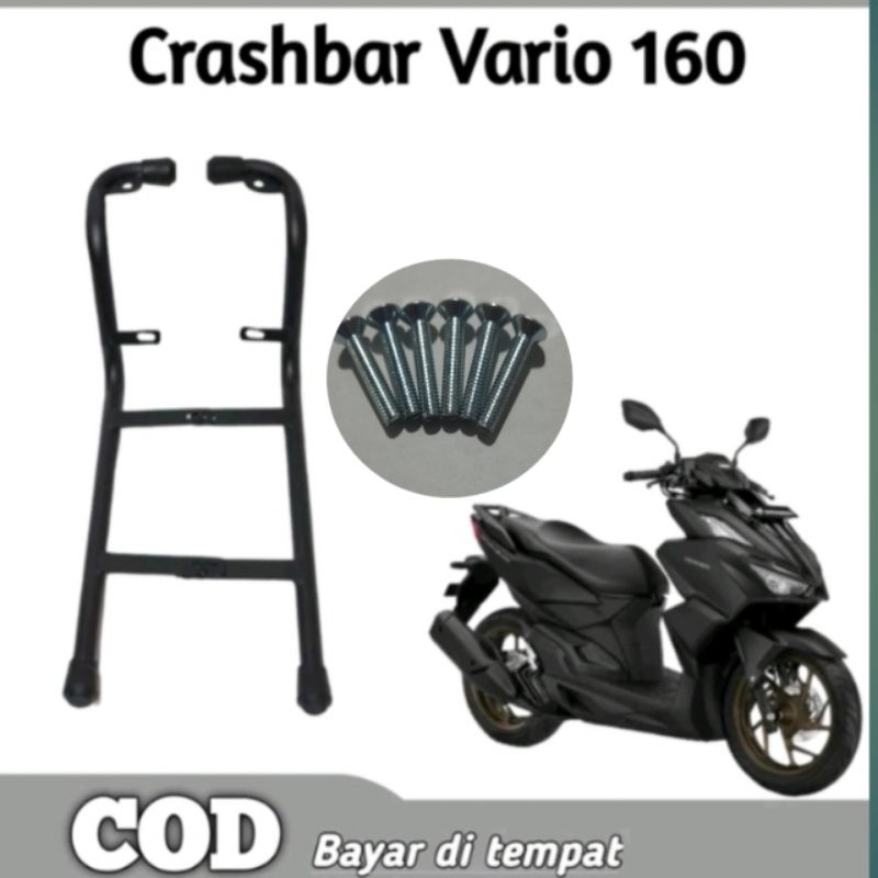 Crashbar VARIO 160 pelindung body plus dudukan lampu tembak vario 160