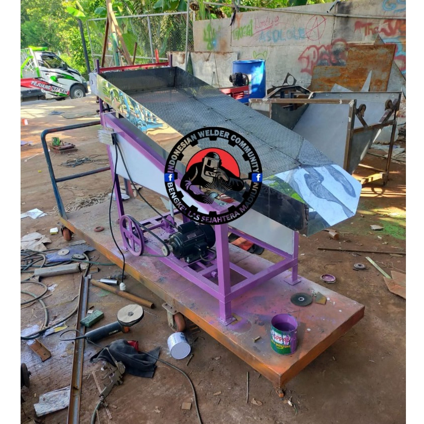 Mesin Pengayak Toge/Tauge, Kecambah, Ganteng (Kedelai & Kacang Hijau), dll Komplit Penggerak