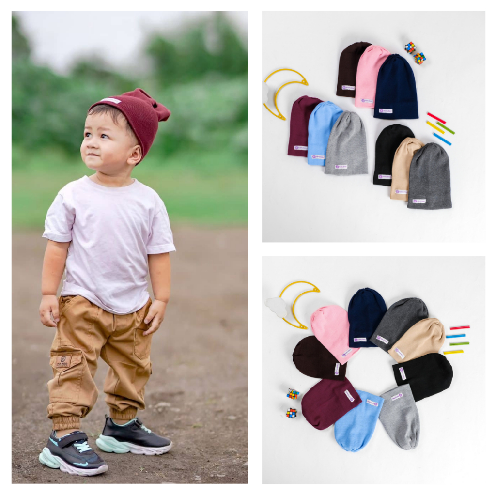 Topi Kupluk Rajut Caps Anak laki laki Ciput Basic Bayi 1-4 tahun