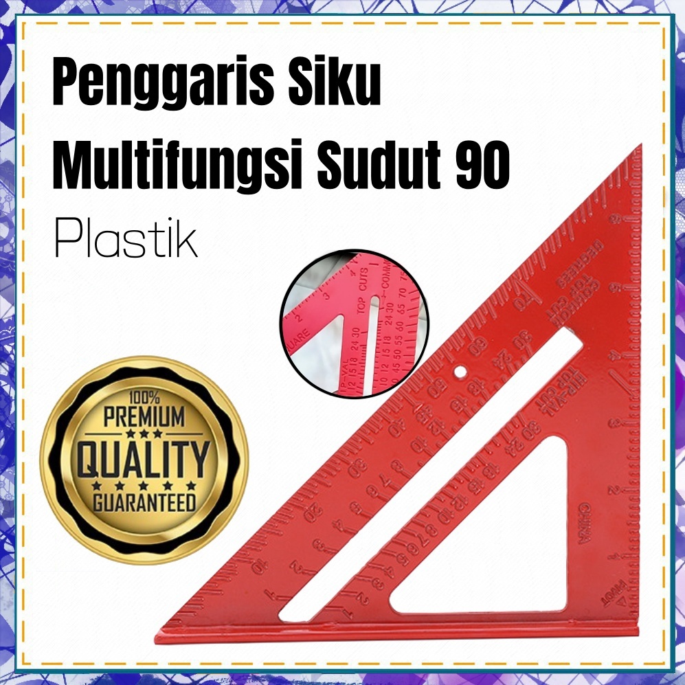 

Penggaris Segitiga Penggaris Siku Multifungsi Sudut 90 Triangle Ruler Derajat Penggaris Tukang Plastik