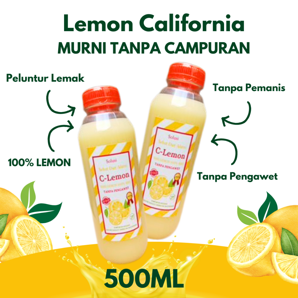 

Sari Lemon California Air Lemon Murni Jus Lemon Jus Diet Detox Alami Minuman Diet Pelangsing Alami