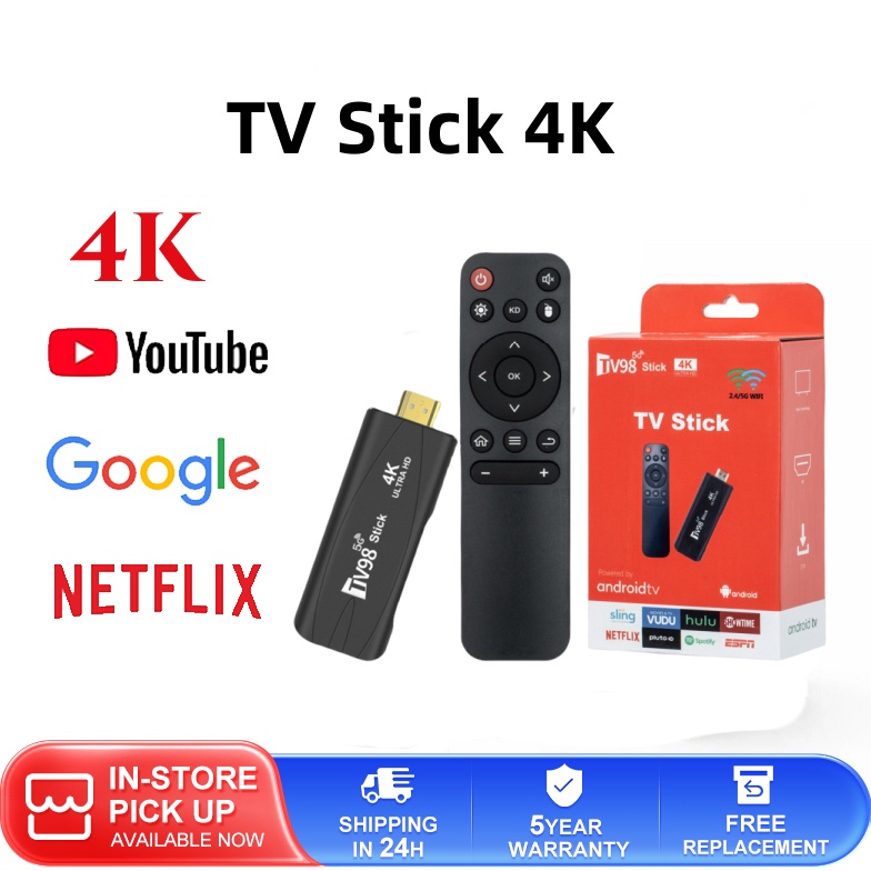 KODE T92V 224 Smart TV Stick TV98 4K 5G WiFi 8GB128GB Android 12 HD Media Player Settop Box Android 