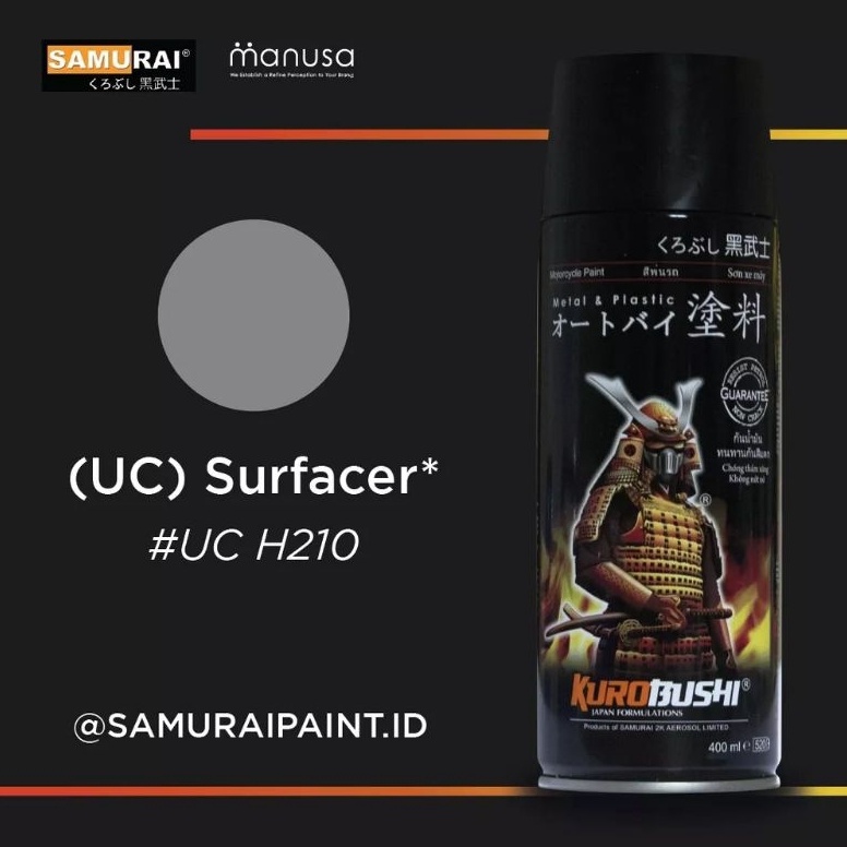 

KODE A83F cat pilok semprot dasar epoxy UC H21 surfacer SAMURAIpaint KUROBUSHI