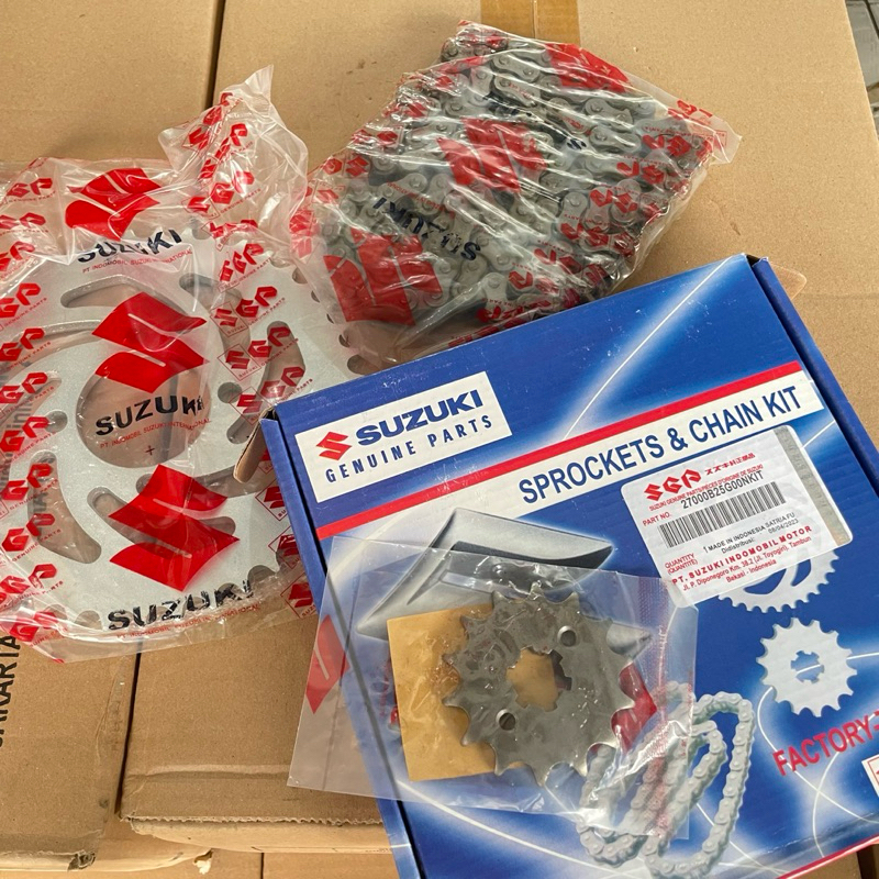 GEAR SET ASLI ORIGINAL SGP SUZUKI SATRIA FU LAMA TAHUN 2013 KEBAWAH GIR SET GER GEARSET RANTAI TARIK