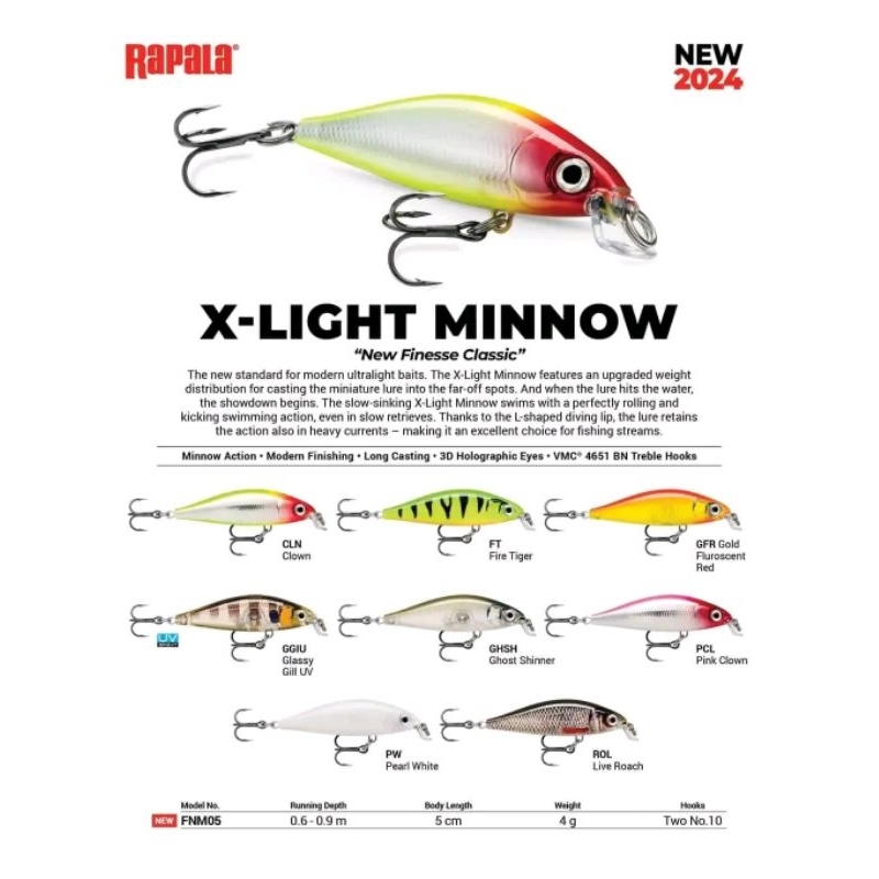 Rapala Xlight minnow 50mm 4g