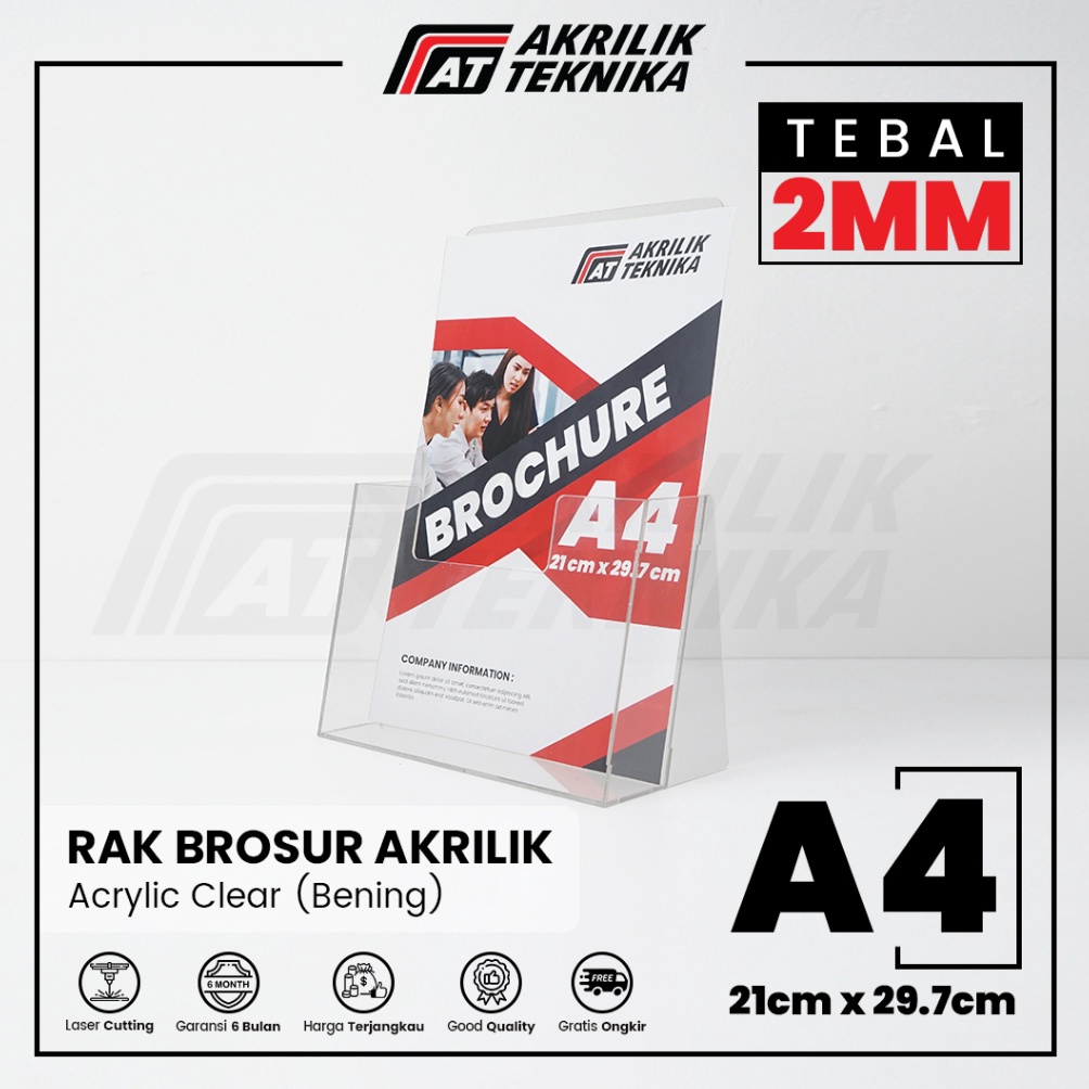 

KODE V83Q Rak Brosur Akrilik Display Menu Ukuran A4