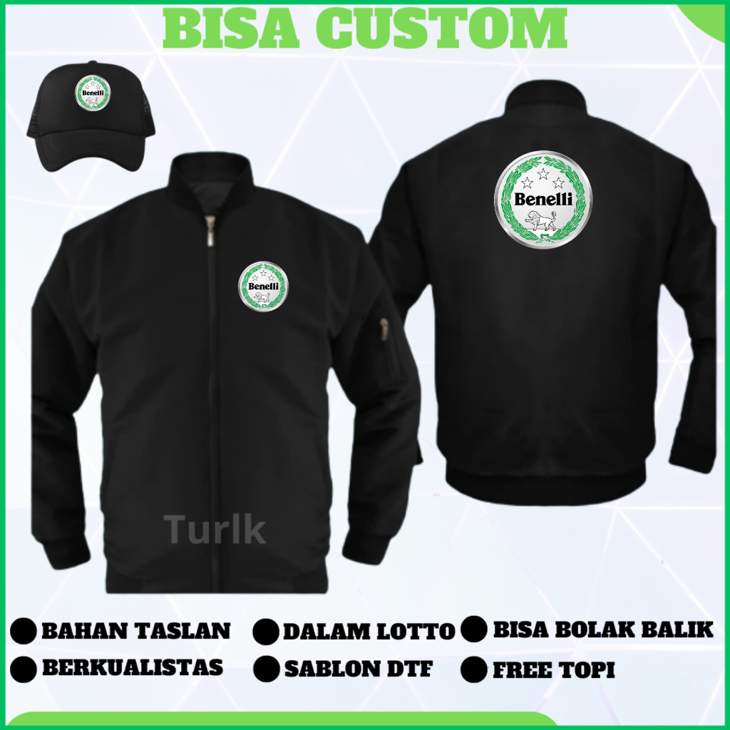 Jaket Benelli Jaket motor benelli Bomber Custom
