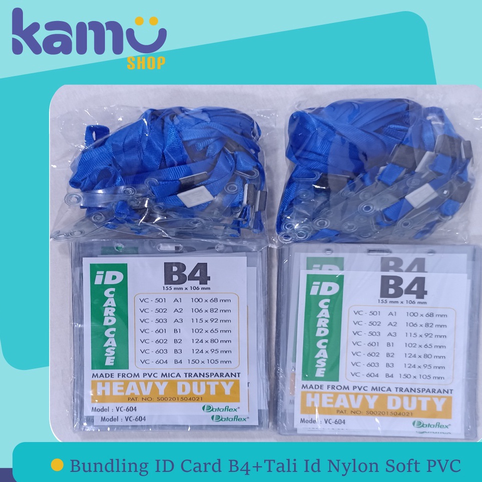

Sentuhan Personal Bundling 4Pcs ID Card B4 4Pcs Tali ID Card Nylon Soft PVC NYLKSFP