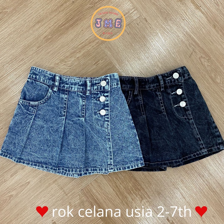 KODE A6U jme kids rok celana  rok celana jeans anak perempuan usia 27tahun