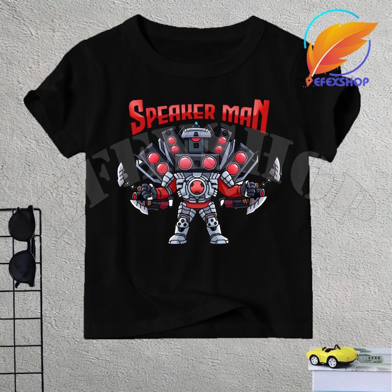 BAJU KAOS ANAK SKIBIDI TOILET TITAN SPEAKERMAN KARAKTER