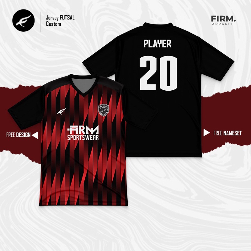 Jersey futsal motif blacksteel manokwari custom free nama logo dll bebas custom Baju jersey futsal B