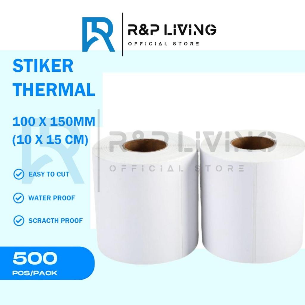

R&P [100 X 150mm A6 500pcs] Thermal Paper Label Sticker Barcode Lipat & Roll