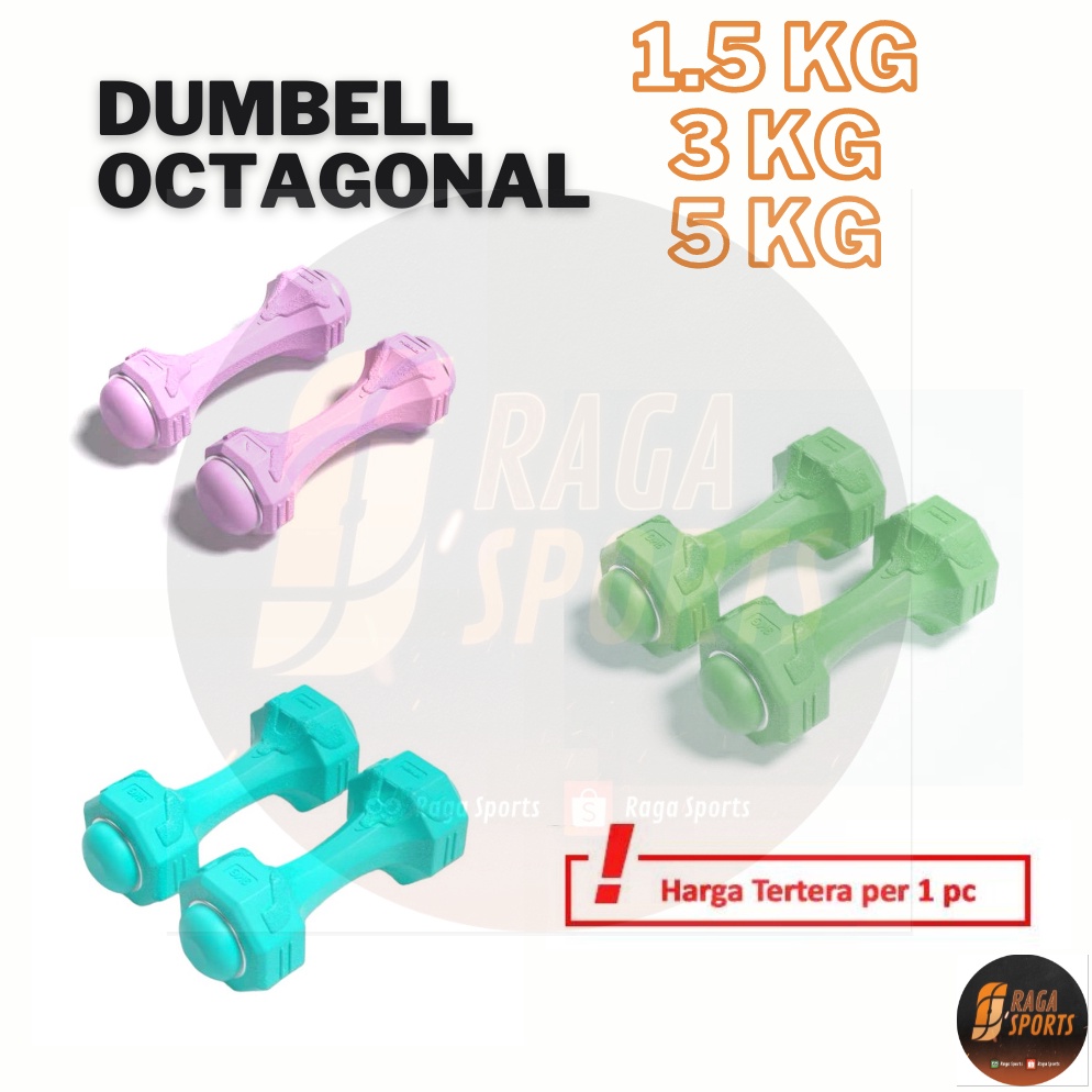 KODE H5I Barbel Dumbbel Dumbell Dumbel Octagonal 15kg 3kg 5kg Wanita Warna Pastel Lucu