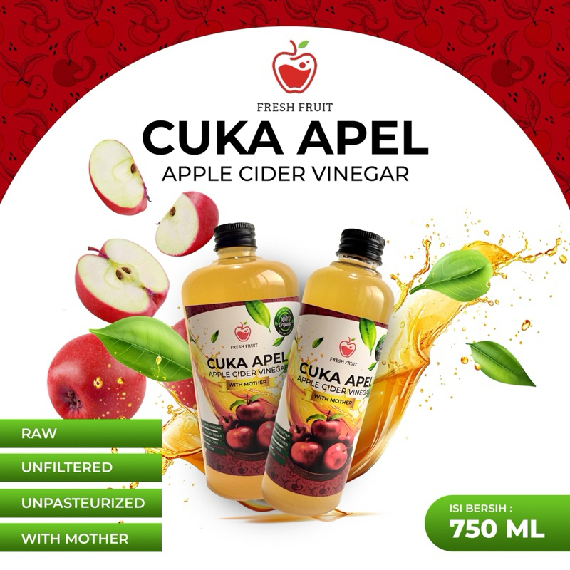 

Cuka Apel Premium 750ML With The Mother - Cuka Apel Original - Apple Cider Vinegar - Diet Detoks - Cuka Apel Murni