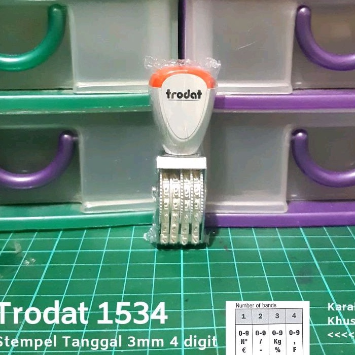 

KODE I12K Stempel Manual Angka 4 Digit 3 mm 5 mm Trodat 1534 1554