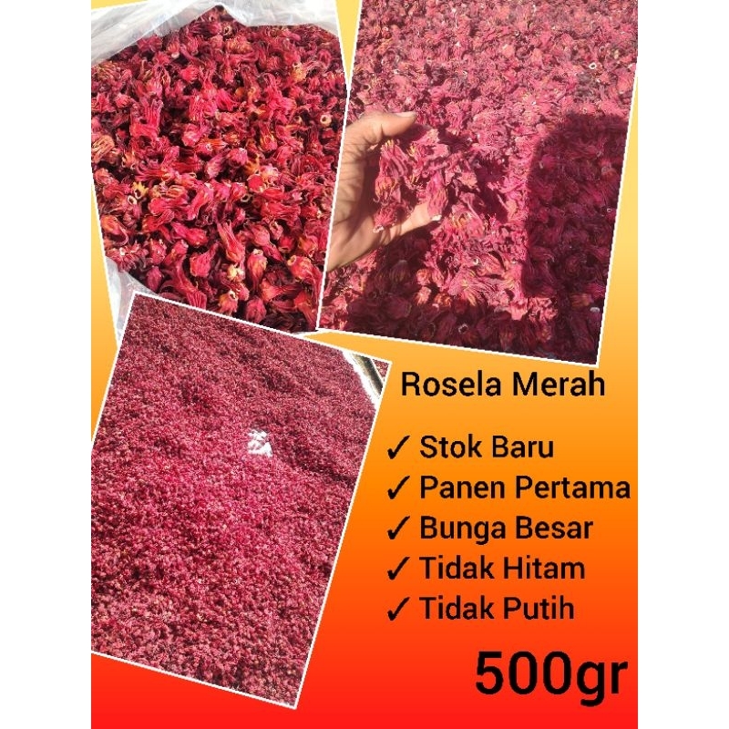 

Bunga Rosela merah kering 500 gram