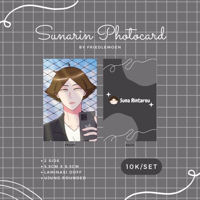 Fanmade/Fanmerch Haikyuu Photocard PC | Suna Rintarou Sunarin