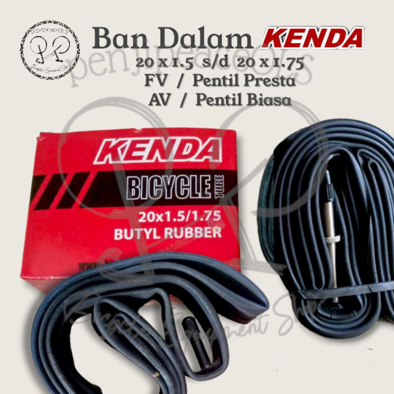 ban dalam kenda 20x1.5/1.75 ban dalam 20 x 1.50 ban 20x1.5 pentil presta ban kenda 20x1.75 pentil mo