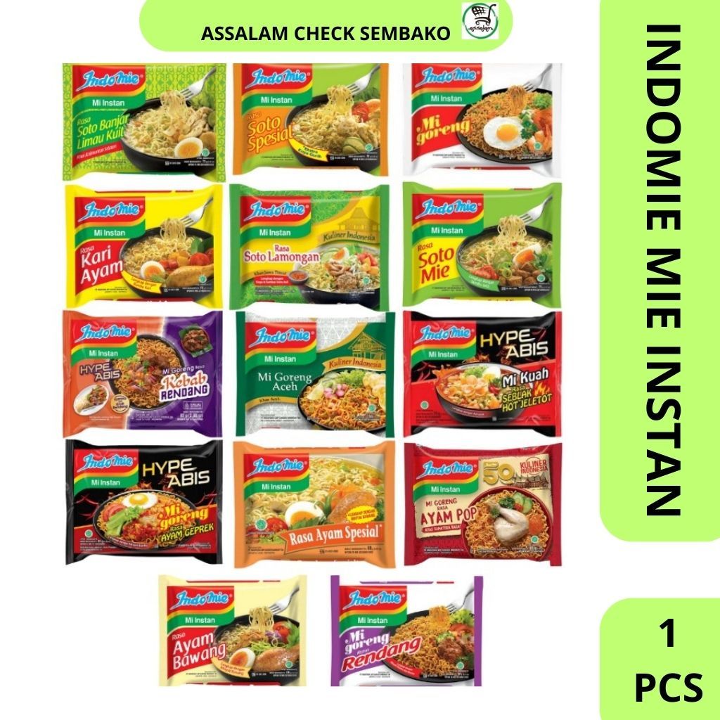 

Indomie Goreng dan Kuah Instan All Varian Per PCS