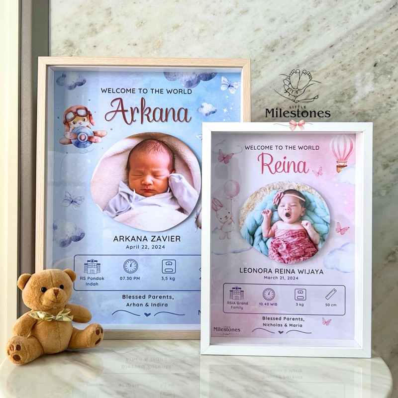 NEWBORN BABY 3D FRAME | Baby Gift, Hadiah Bayi, Hadiah Lahiran, Bingkai Foto Pop Up Bayi