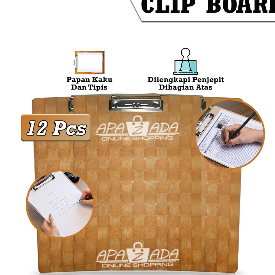 

Modern Apazada Papan Jalan 12Pcs Clipboard Folio Papan Ujian Alas Ujian Clip Board Clipboard Papan Jalan A4 Papan Jalan Kayu Murah Berkualitas Bisa Cod