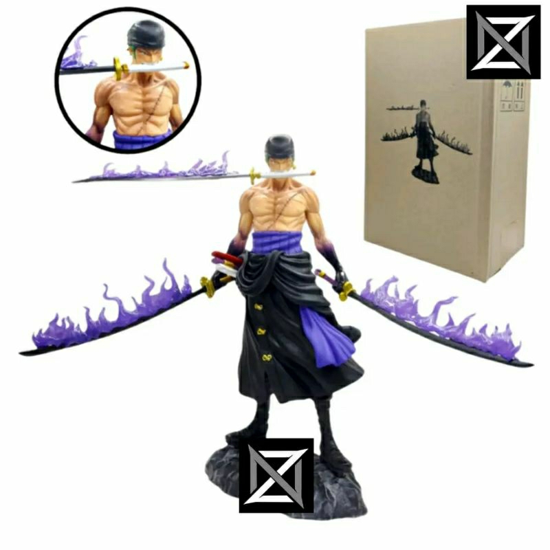 Statue One Piece Roronoa Zoro Standing Santoryu Design Recast