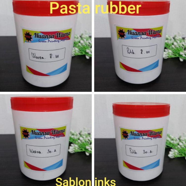

Inovatif Pasta sablon rubber putih dan warna