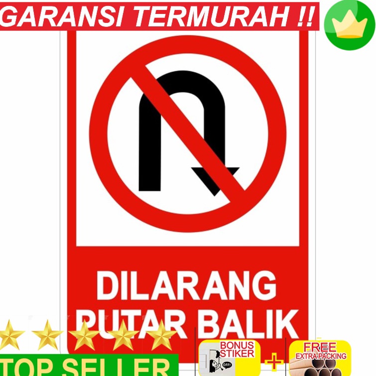 

Gaya Grosir Rambu Dilarang Putar Balik 35cm x 5cm Plat Alumunium Elegan