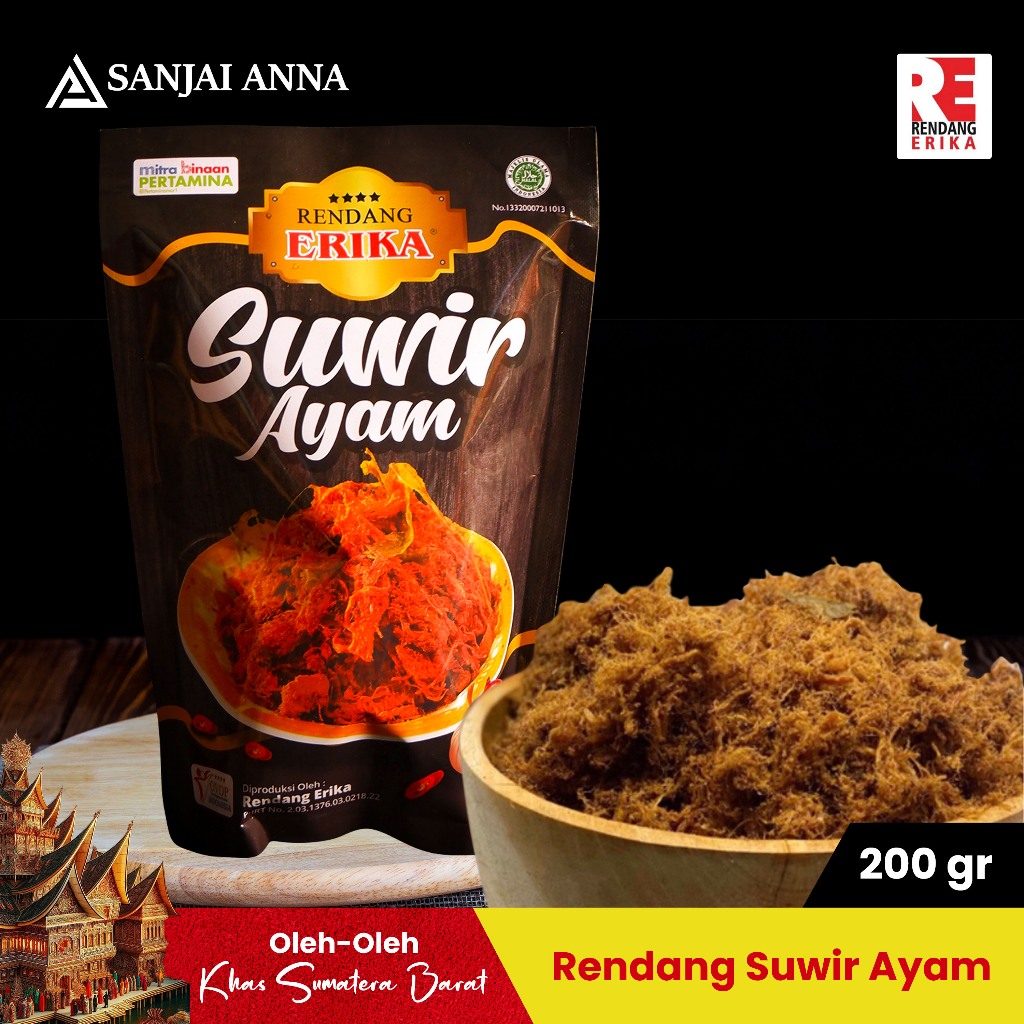 

SANJAI ANNA/RENDANG ERIKA/RENDANG SUWIR AYAM 200 GR