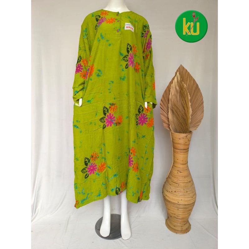 LONGDRESS JUMBO LD 130 KENCANA UNGU LABEL HITAM