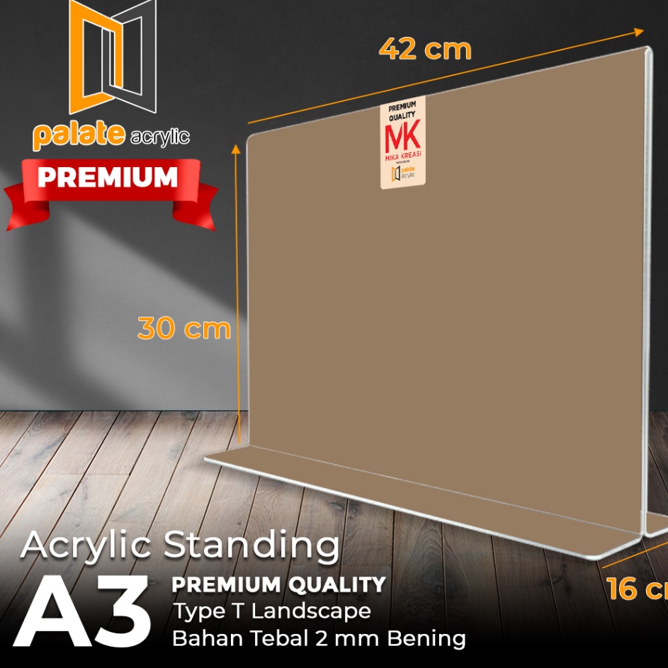 

AKRILIK TENT HOLDER A3 T LANDSCAPE 2MM PREMIUM