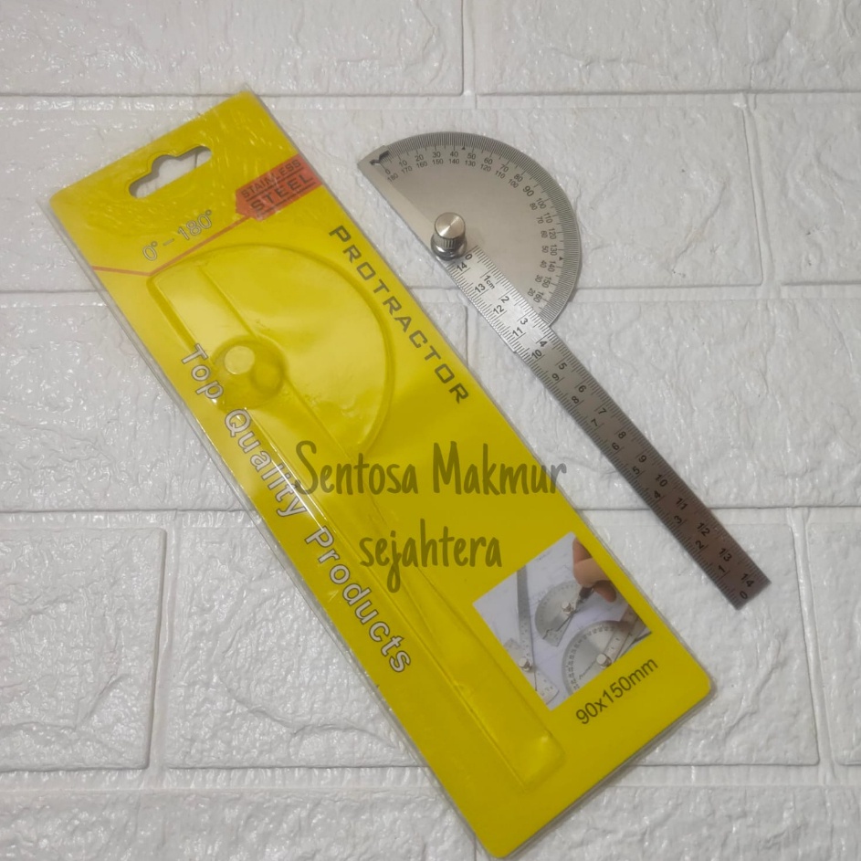 

Protactor Busur Derajat Stainless Steel Alat Ukur Sudut Penggaris Sudut