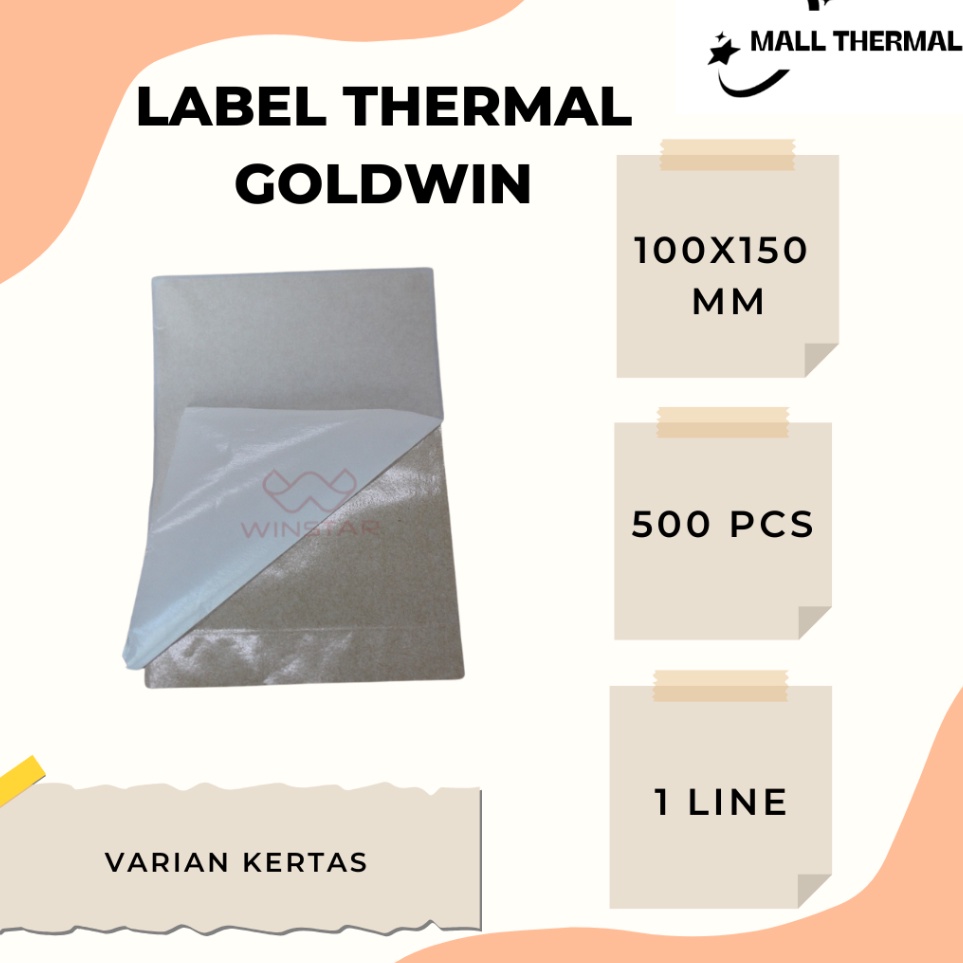 

STICKER KES THERMAL LABEL BAHAN KES GOLDWIN 1X15 MM A6 5 LEMBAR