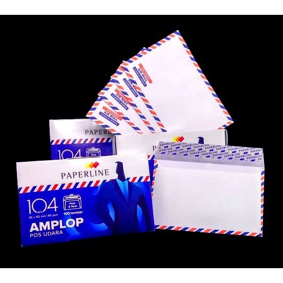 

Amplop Putih Garis Airmail 14 PAPERLINEAmplop Pendek 14 AM PPL