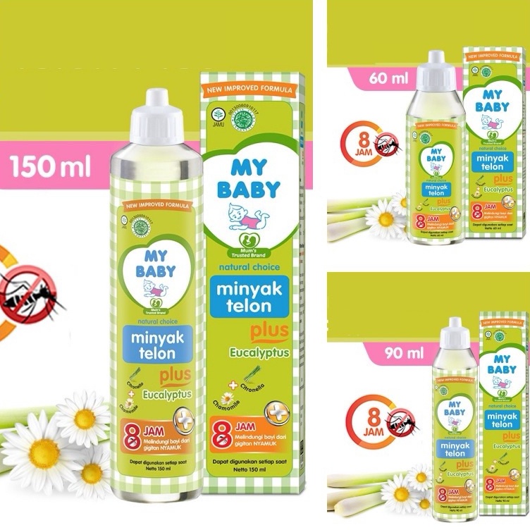 

Paket 2 pcs My Baby Minyak Telon Plus 15 ml Minyak Anti Nyamuk 8 Jam