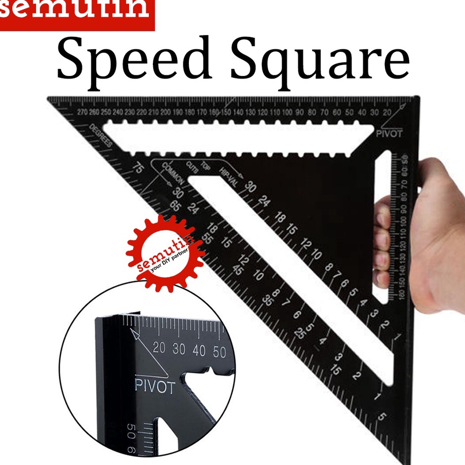 

Speed Square Aluminium Penggaris Siku Sudut Segitiga Right Angle Kayu