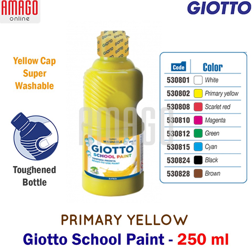 

Seller GIOTTO School Paint Cat Air Lukis Sekolah 25 ml warna Yellow 5382