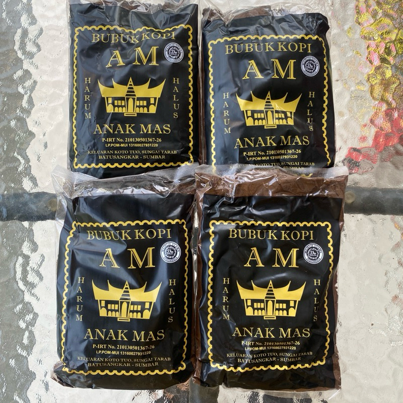 

Bubuk Kopi AM (Anak Mas) 180 gram, Sumatra Barat/ Tanpa gula