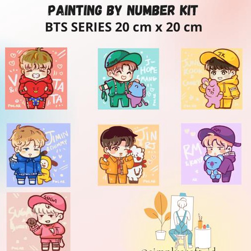 

Simply Craft ID Paint By Number 2x2cm Series DIY Painting Kit Mewarnai Lukisan with Wooden Frame Hampers Lebaran Hadiah Ulang Tahun Hadiah Untuk Teman Souvenir