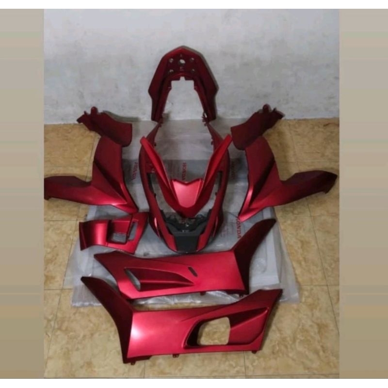 cover body full set body pcx 160 pcx160 merah doff ori ahm