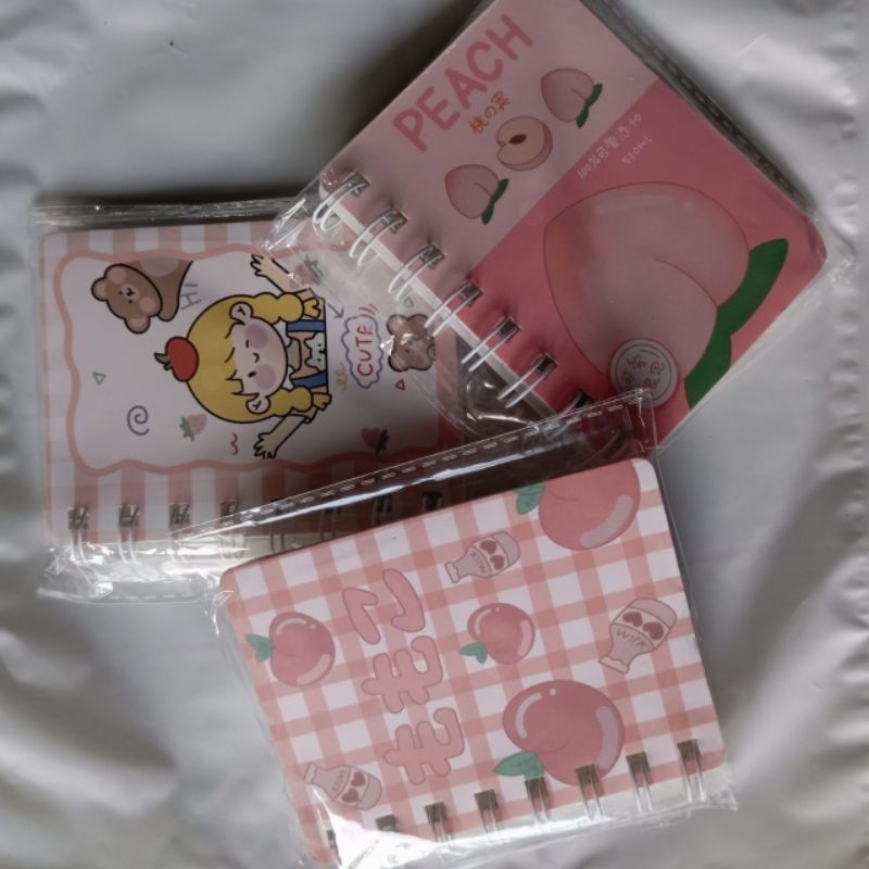 

Buku Catatan Kecil Ukuran A7/Mini Notebook A7 Motif Lucu Buku Notobook Ring