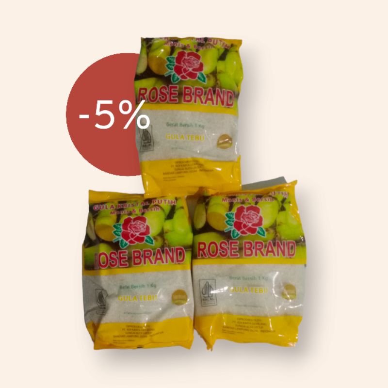 

gula Rose brand kuning 1kg