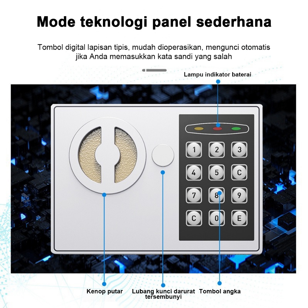 HJK Cod JT Kotak Uang Brankas Mini Brankas Mini Brankas Uang Brankas Besi Brankas Tahan Api Kualitas