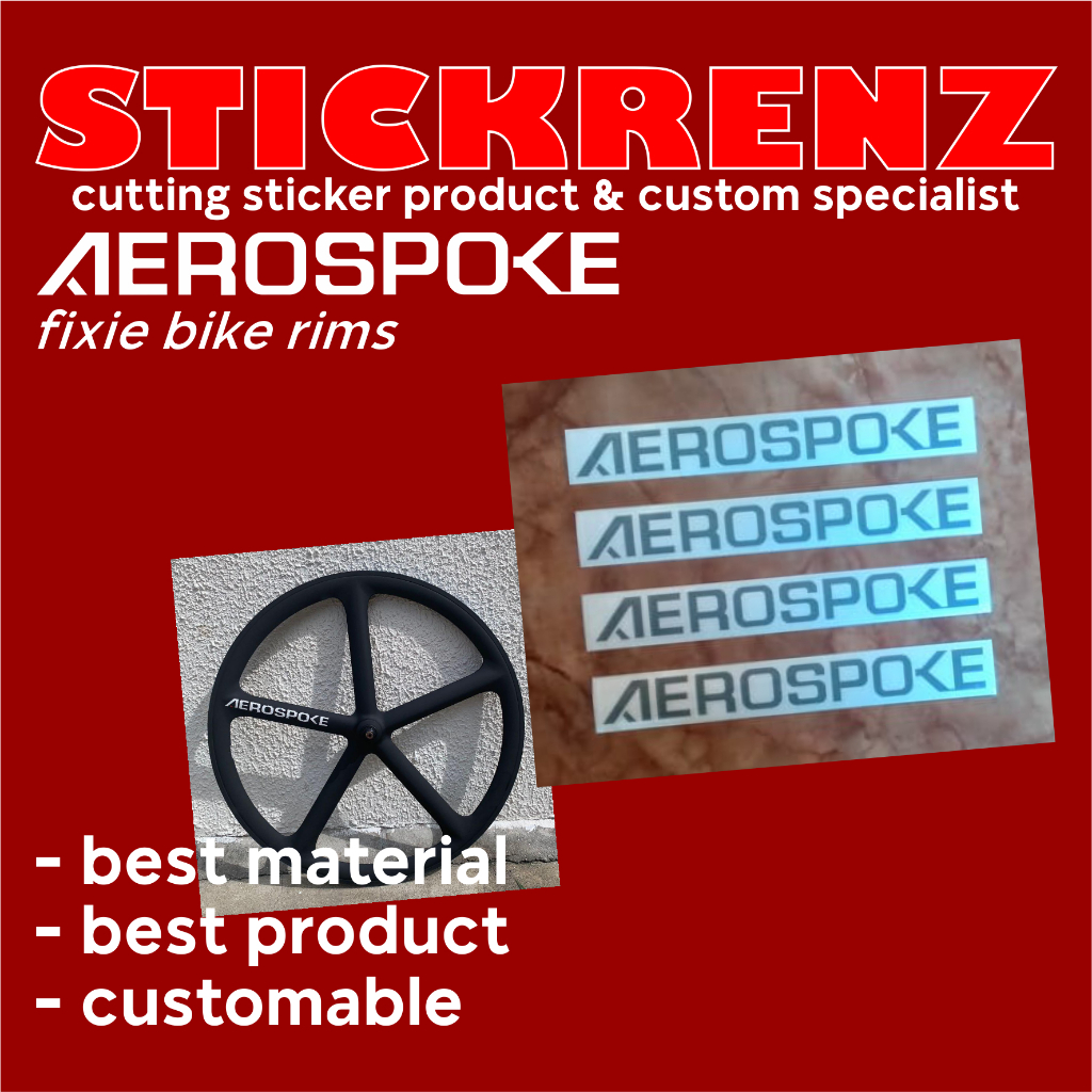 Cutting Sticker Velg Rims Sepeda Fixie Aerospoke 01 Custom