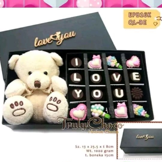

Hadiah love edition 2020 coklat trulychoco valentine EPB16k boneka