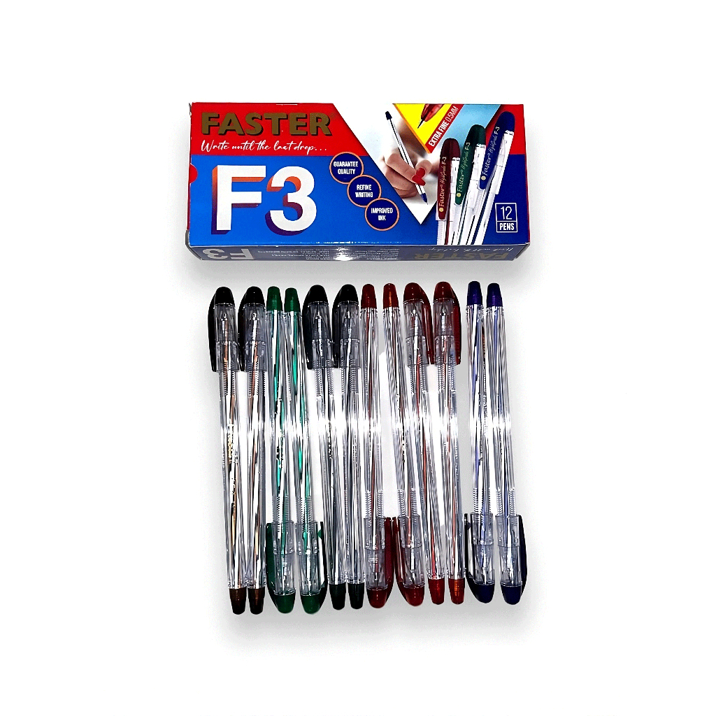 

Pulpen Faster F3 Warna Hitam / Pen Faster F3